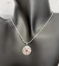 Silver and 18ct gold ruby Bloom pendant on chain - Image 4