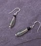 Fluorite drop and black onyx gemstone sterling silver earrings - Image 6