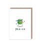Cute Hippie John Lennon Pea Birthday Card
