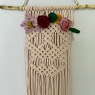 Handmade Macrame Calavera Catrina Wall Hanging