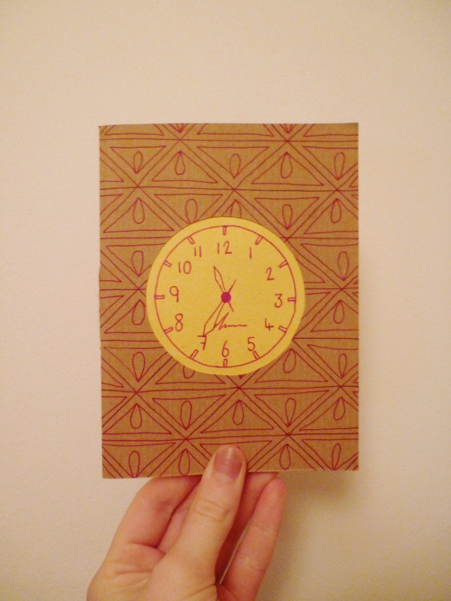 Free Postage - Paper-cut Clock Notebook