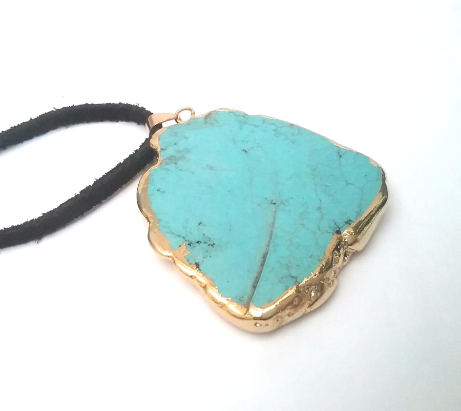 Turquoise Slab necklace 