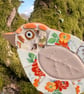 Bone china Mosaic Bird ornament .. SOLD OUT .. - Image 3