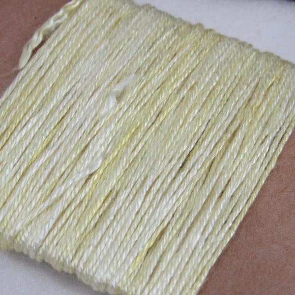 15m Naturally Dyed Weld Yellow Fine Cotton Perle Embroidery Thread