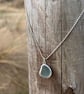 Aqua Seaglass necklace