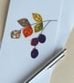 Embroidered Blackberries Greeting Card