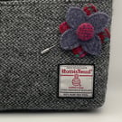 Harris Tweed Flower Stick pin Brooch Handmade Scottish Wool 