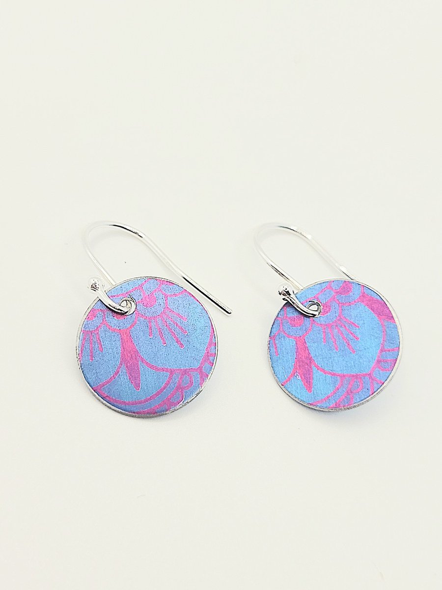 029 - Handmade Aluminium and Silver Reversible Earrings