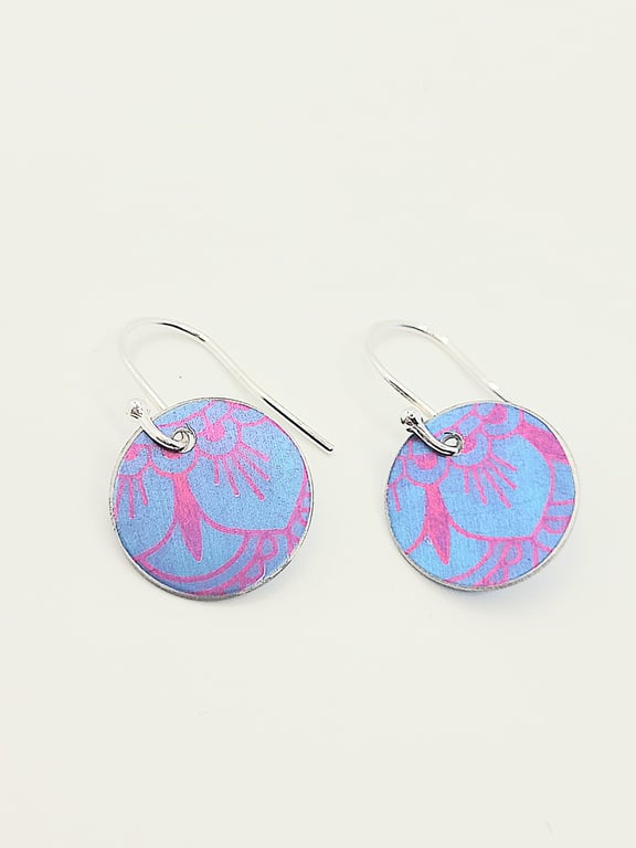029 - Handmade Aluminium and Silver Reversible Earrings