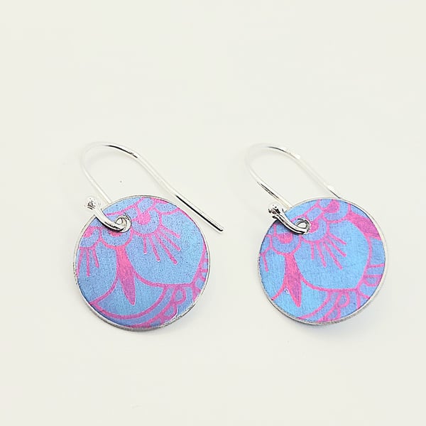 029 - Handmade Aluminium and Silver Reversible Earrings