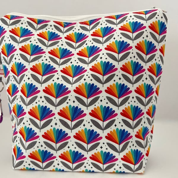 Small Craft bag for Knitting - Flower a Go Go