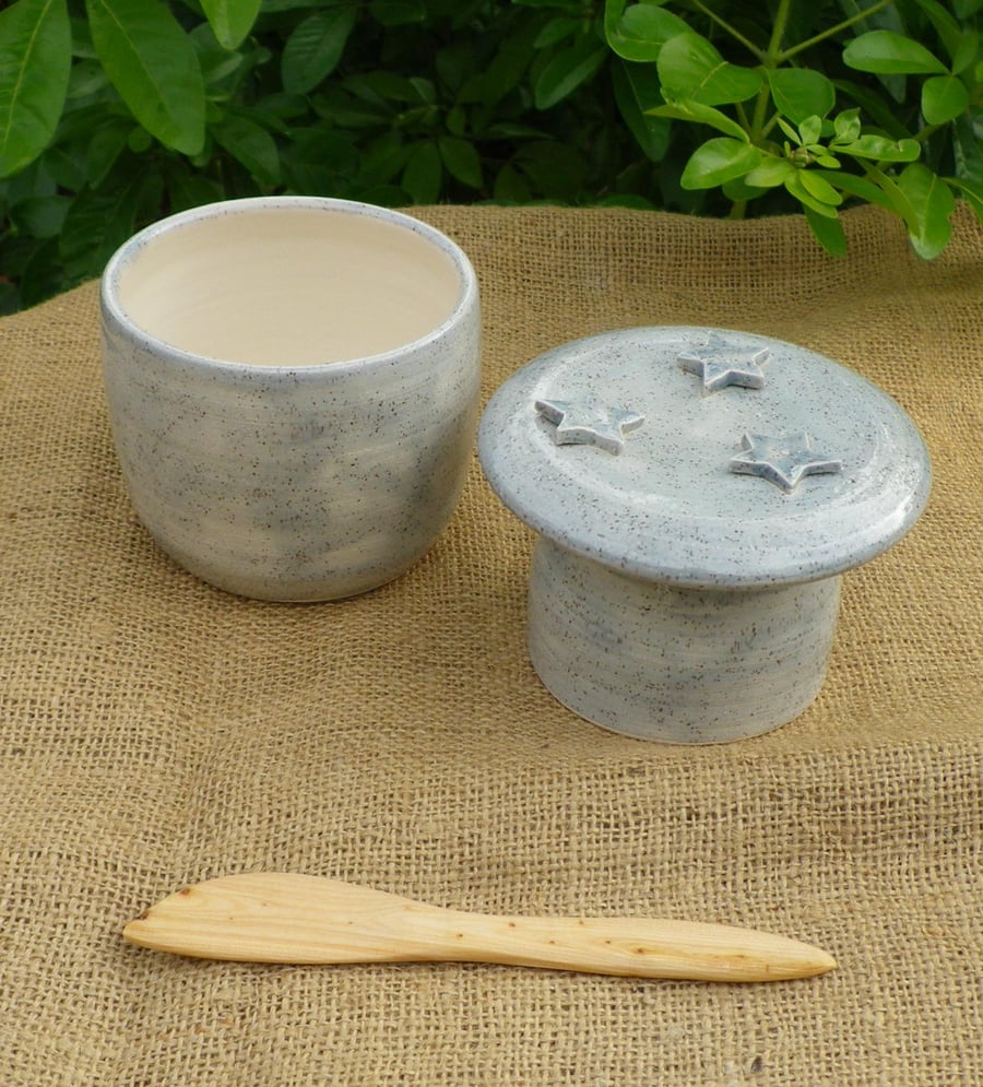 French butter dish crock  keeper beurrier handthrown