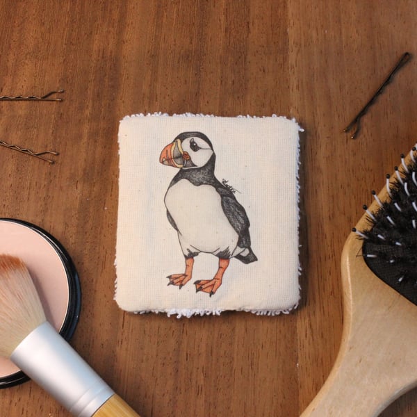 Puffin Washable & Reusable Eco Fabric Bird Face Wipe Gift Set