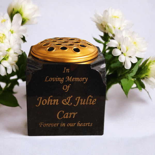 Memorial Vase  Grave Vase  Grave Rose Bowl Cemetery Vase 