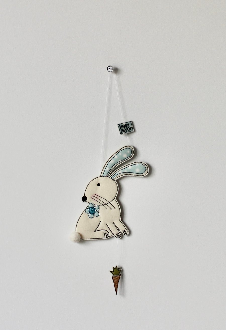Special Order For Philippa - 'Happy Easter Bunny' - Handmade Hanging Decoration