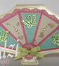 Fan shaped Butterfly birthday, blank card. - Image 1
