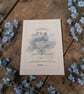 Blue Watercolour Flower Evening Wedding Invitation
