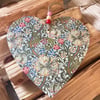 Decoupaged Wooden Extra Large Hanging Heart William Morris