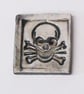 Buttons Black and white Square Porcelain Skull design. - Image 1