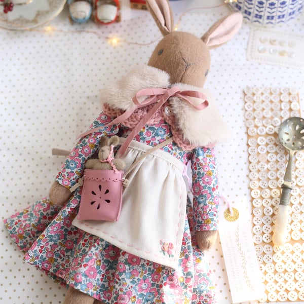 Heirloom Liberty Bunny - Betsy Ann Dark pink