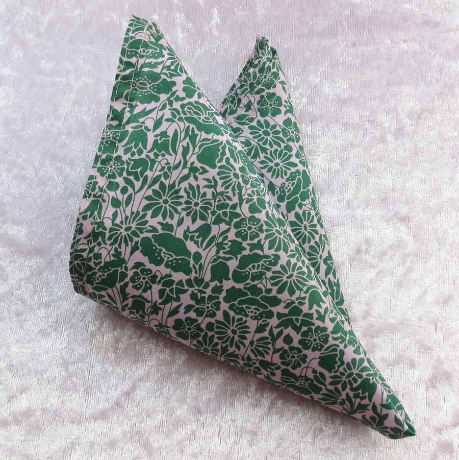 Liberty Lawn handkerchief.  Ladies handkerchief.  26cm.