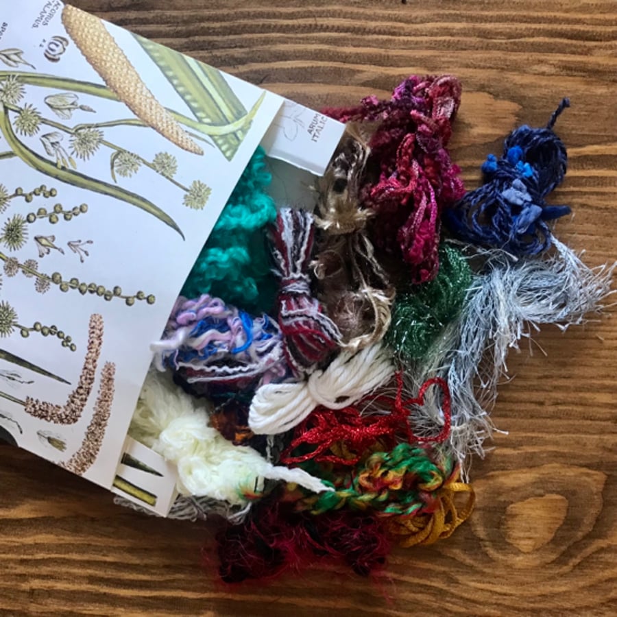 Random Yarn Variety - Assortment - 20 x 1m - Grab Bag - Junk - Journal - Cards -