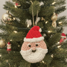 Crochet Christmas Santa Bauble  Crochet Christmas Car Ornament, Christmas Gifts,