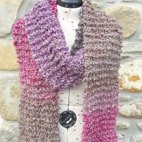 Chunky Scarf. Super Soft Scarf. Hand Knitted Scarf. Woollen Scarf. Winter Scarf.