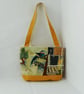 Patchwork velvet shoulder bag with 2 straps and zip fastening - Image 6