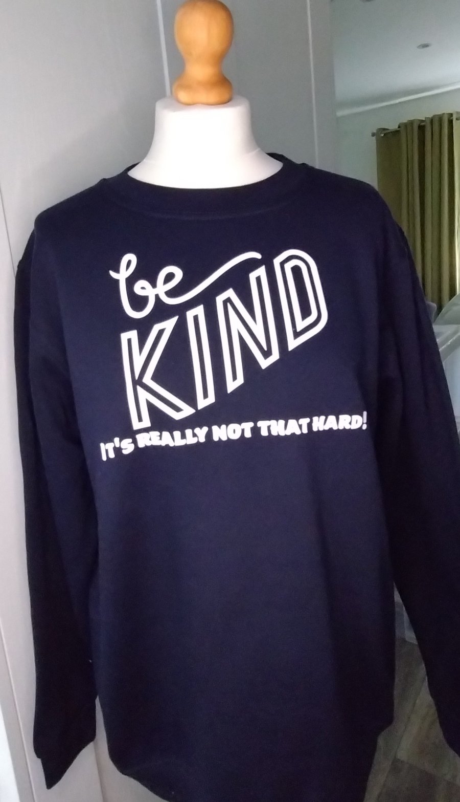 Navy Be Kind Sweatshirt - Large