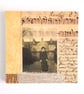 Original Paper & Fabric Collage on Wood Panel, 12x12cms, Free Postage (194)