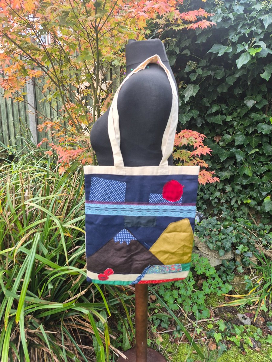 Tote Bag Poppies and Peaks