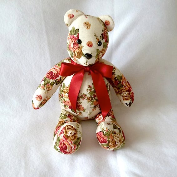 Home Decor Floral Teddy Bear