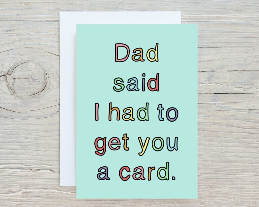 Funny card for Mum, brother or sister