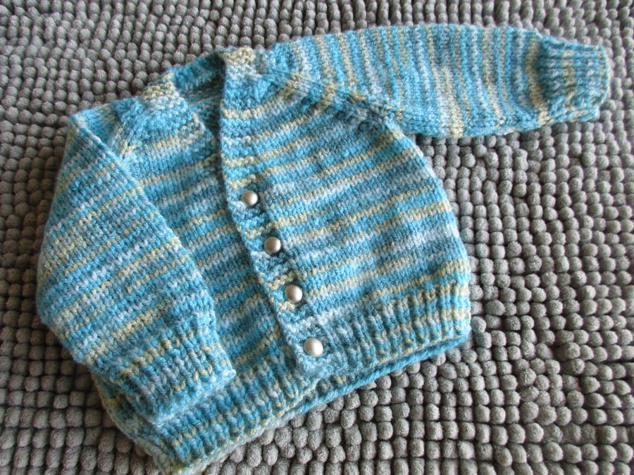 14" Baby Boys V Neck Cardigan (Multi)
