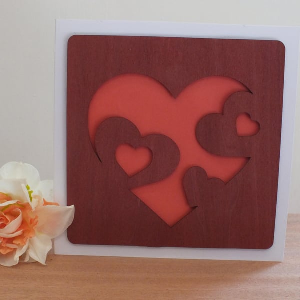 The "Love Hearts" Greetings Card 