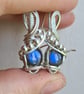 925 Silver Blue Labradorite Crystal Dangle Earrings Earings Jewellery Jewelry