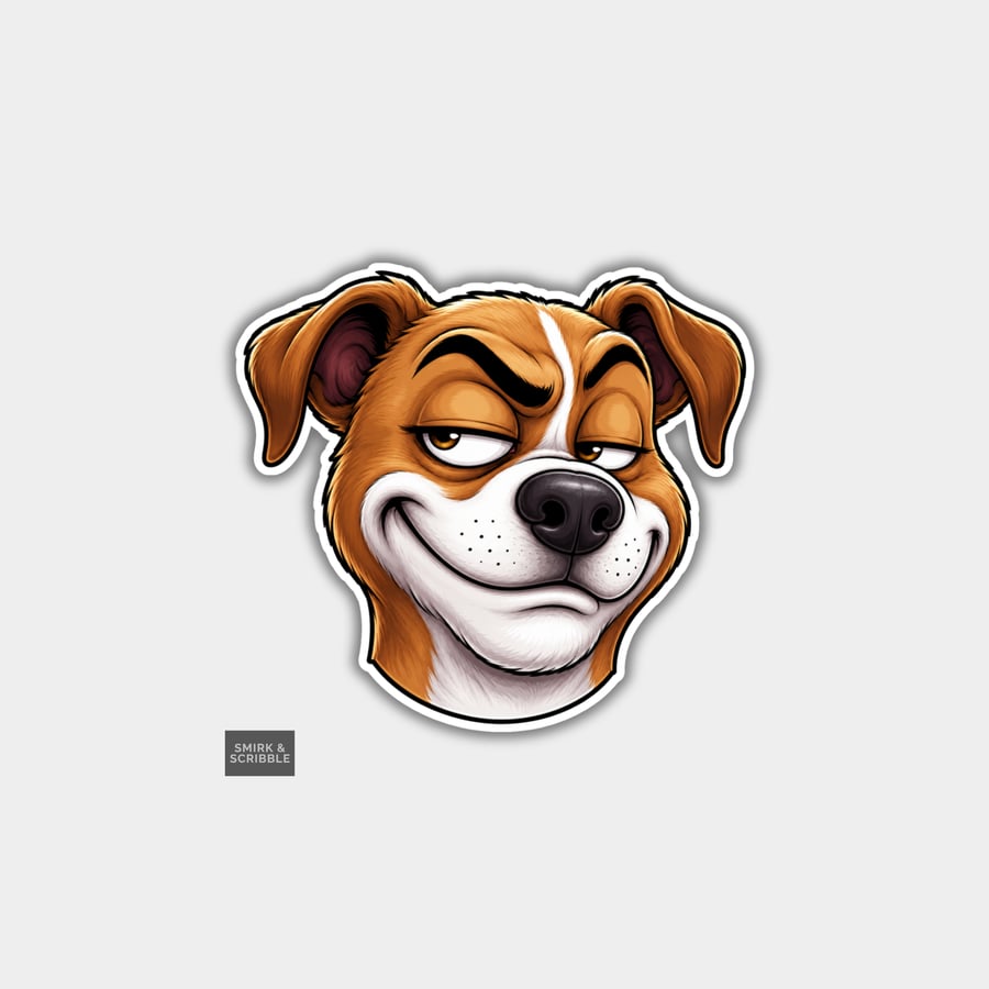 Funny Vinyl Sticker For Adults - Cheeky Sly Bear Face - Folksy