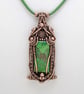 Green Arizona Turquoise Pendant  (JNPCC 0011)