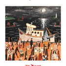 Capture the Tranquility Alan Furneaux The Night Catch at Newlyn. Poster