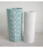 Toilet Roll Holder 3 Loo Roll Storage Basket Duck Egg Stem Leaves - Image 1