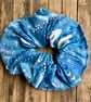 Large Hair Scrunchie - Winter Hare - Handmade by Molly Felicity Designs