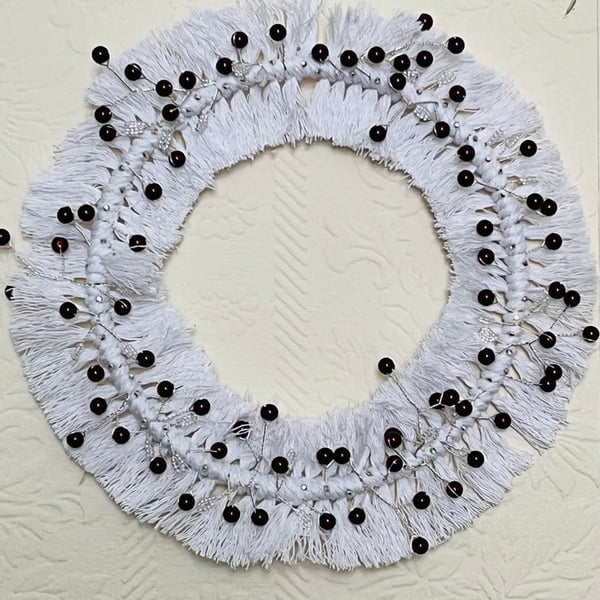 Pearl Berry & Macrame Wreath