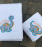 Personalised White cotton hooded baby towel with ears - Image 5