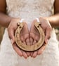 Personalised Lucky Wedding Horseshoe - Solid Oak - Image 9