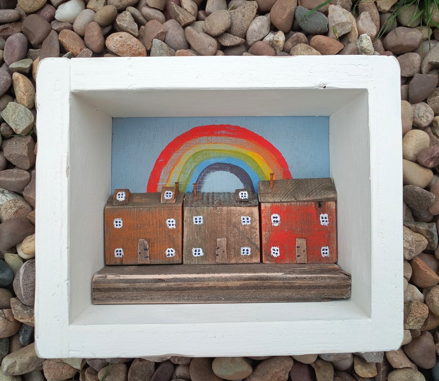 Rainbow street diorama