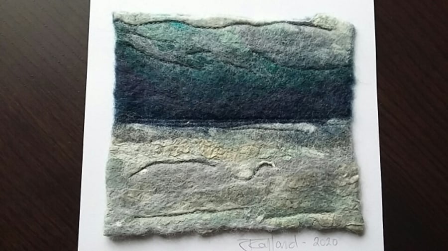 Wetfelted Contemporary Seascape Picture