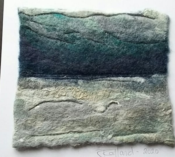 Wetfelted Contemporary Seascape Picture