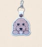 Kawaii Labradoodle Keyring - Embroidered Faux Leather Dog Bag Charm