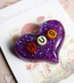 Hug or Cwtch Glitter Heart Brooch, Thinking of You Gift - Image 3
